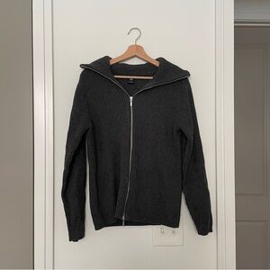 GAP • vintage 2000’s cotton heavy knit zip sweater